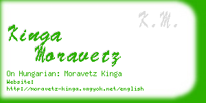 kinga moravetz business card